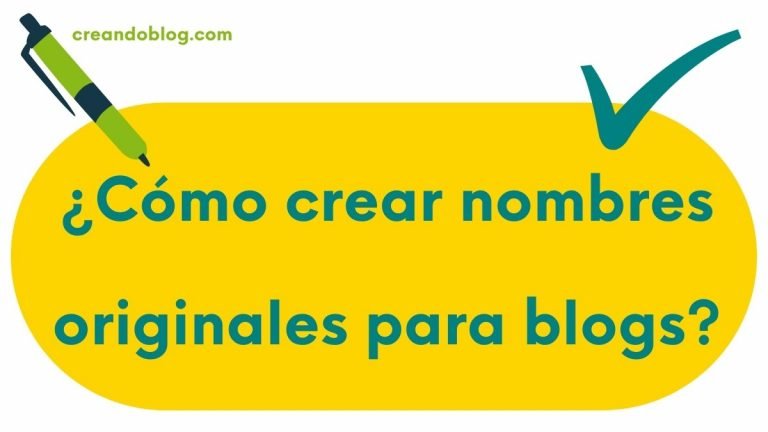 Imagen con pregunta: ¿Cómo crear nombres originales para blogs? En referencia a nombres para un blog.