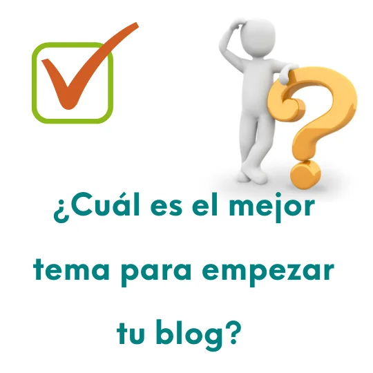 El mejor tema para empezar un blog 10 Imagen cuadrada con la pregunta: ¿Cuál es el mejor tema para empezar un blog?