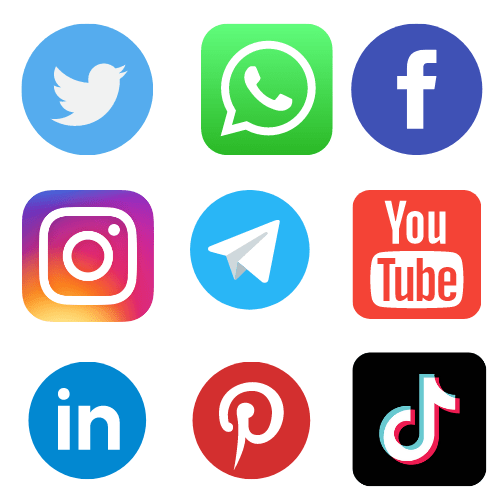 Imagen con logos de redes sociales