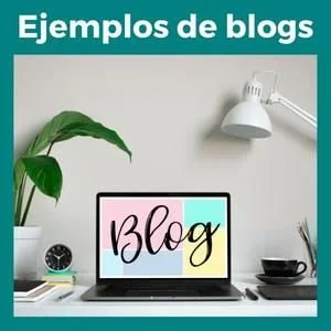 Ejemplos de blogs en la actualidad 40 Imagen del dibujo de un portátil y texto: Ejemplos de blogs.