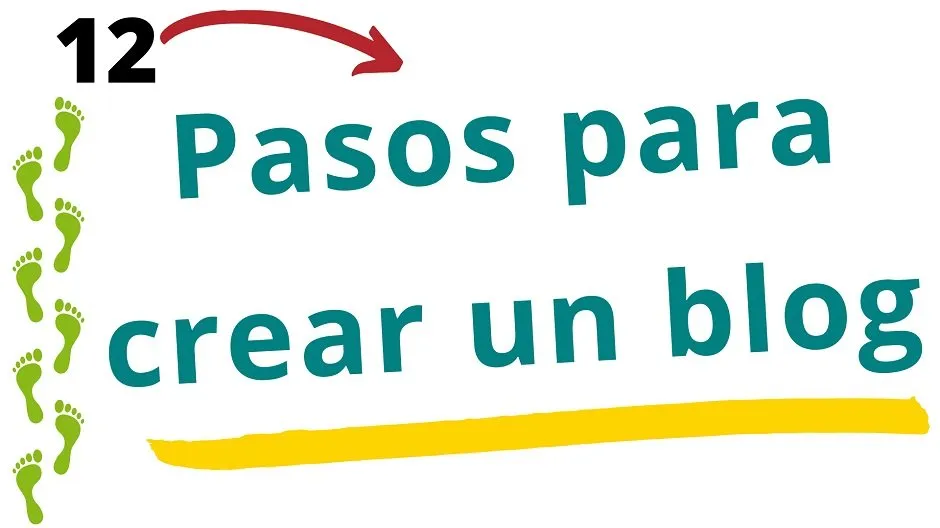 Primer paso: Piensa antes de crear un blog 4 Imagen gráfica con el texto: 12 pasos para crear un blog.